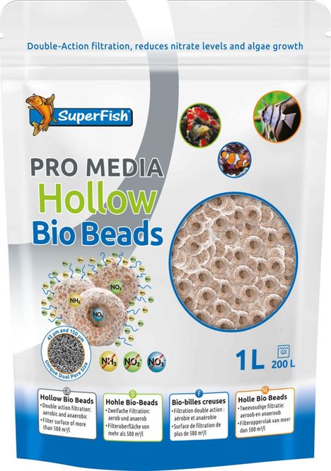 Huvudbild SUPERFISH PRO MEDIA BIO BEAD 1000 ML